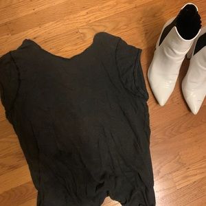 Free people low back navy blue tee